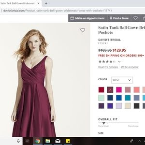 David's Bridal bridesmaid dress